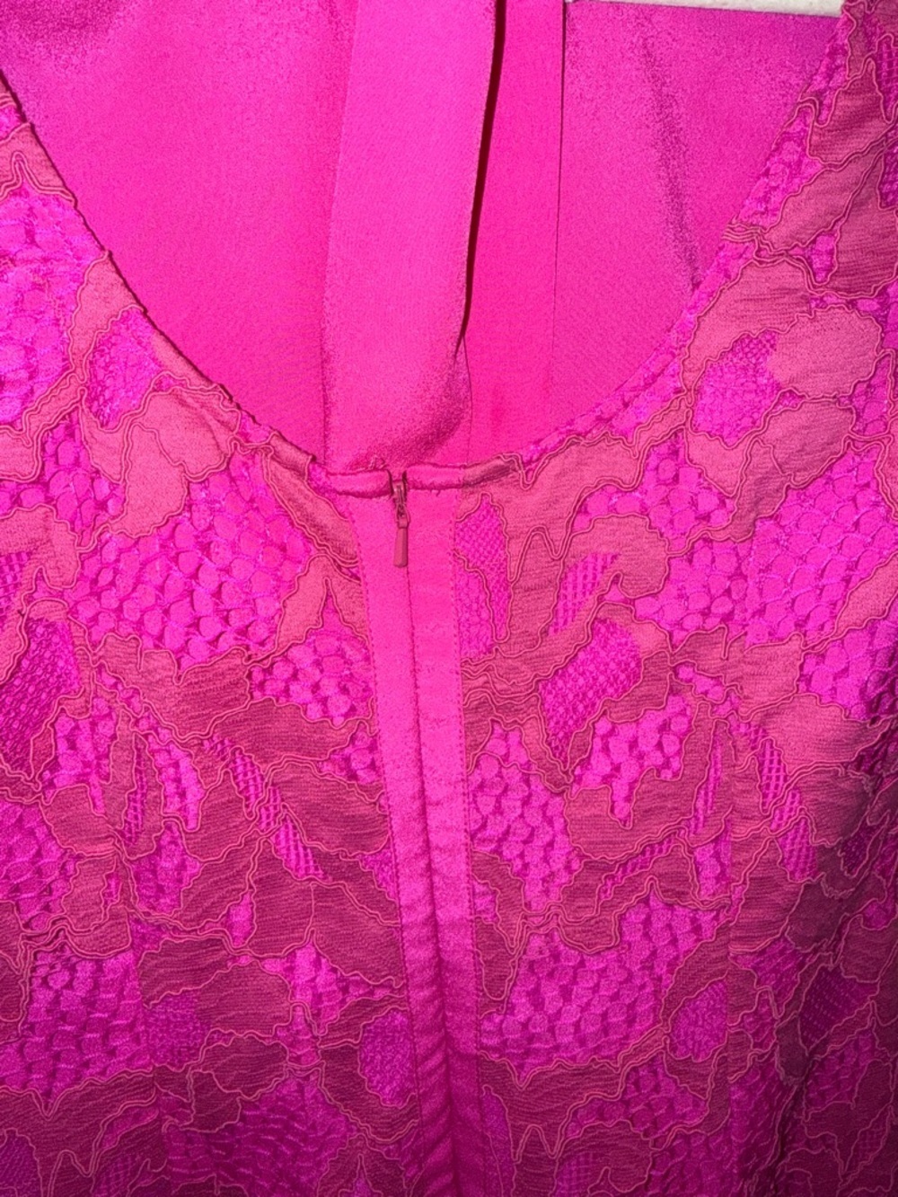 Lilly Pulitzer Aaliyah Dress Hot Pink Lace Mini Dress with Tie Back Size 2 Lace - Picture 11 of 15